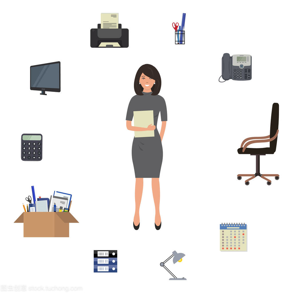办公室工作人员与办公用品的共生关系